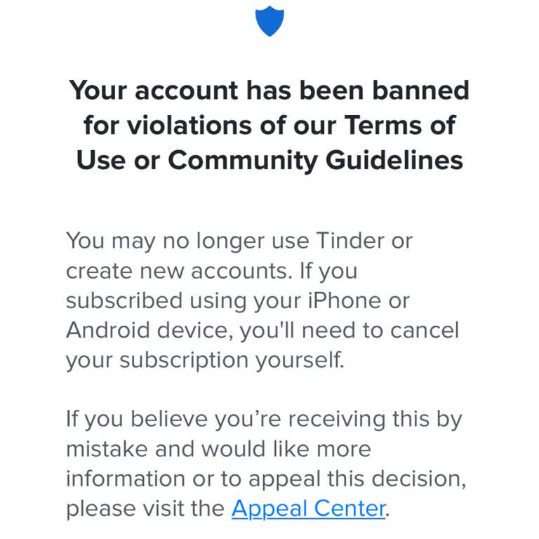 Tinder Banned My Account For No Reason