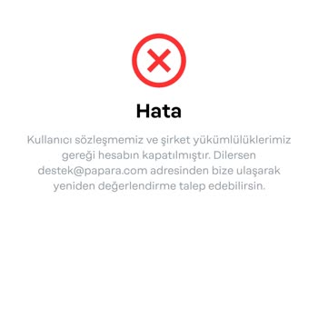 Papara Hesabım Kapatıldı, Param İade Edilmedi