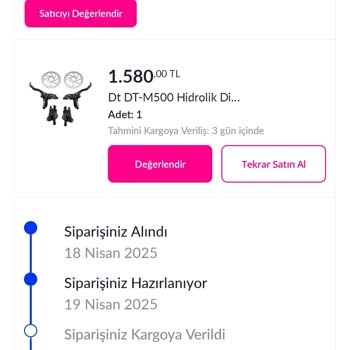 Siparişin Kargoya Verilmemesi Ve Müşteri Hizmetlerinden Sonuç Alınamaması