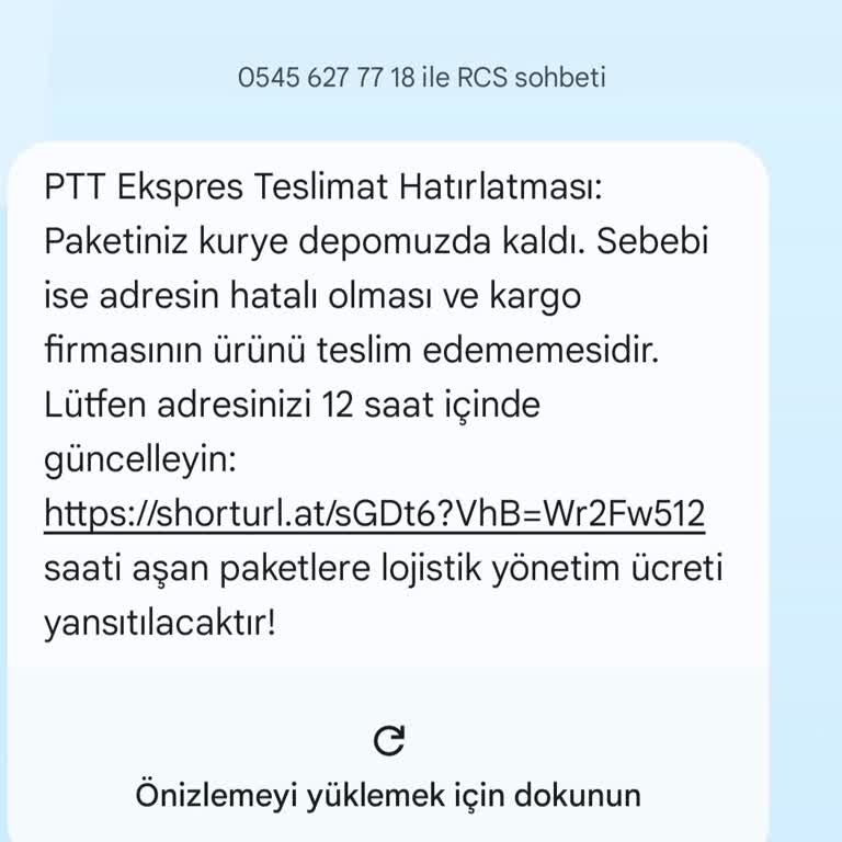 Kişisel Bilgilerimle Sahte Kargo Mesajları Gönderiliyor