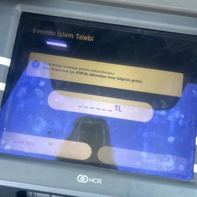 ATM Para Yatırma İşleminde Para Kayboldu Mağduriyetim Giderilmiyor