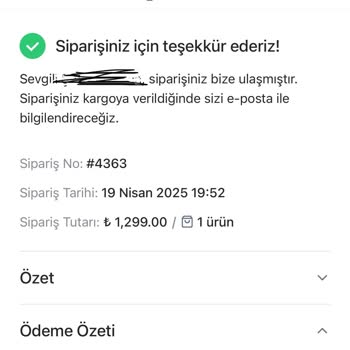 Onze Mode Siparişim Hakkında Bilgi Vermiyor