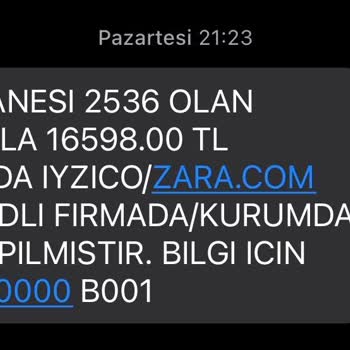 Zara Üzerinden İzinsiz Kart Çekimi Ve Ulaşamama Sorunu