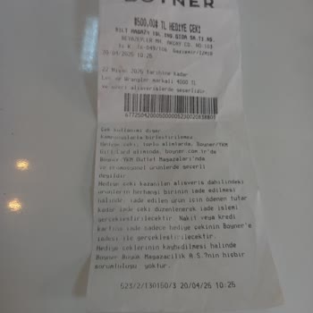Boyner Optimum Mağazasında Hediye Çeki Kullanımında Kötü Davranış Ve Yetersiz Bilgilendirme