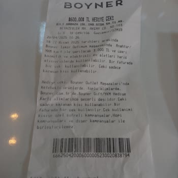 Boyner Optimum Mağazasında Hediye Çeki Kullanımında Kötü Davranış Ve Yetersiz Bilgilendirme