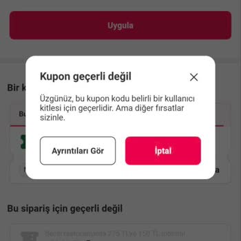 Yemek Sepeti'nde Online Alışverişte İptal Engeli Ve Kupon Sorunu