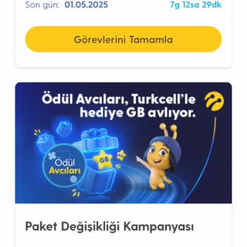 Turkcell Gaming Ödül Avcıları Görevinden Kazanılan İnternetin Verilmemesi Ve Özelliğin Kaldırılması