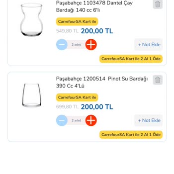 Carrefour Online Alışverişte Bardak Fiyatlarının Kısa Sürede Yükselmesi