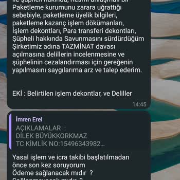İmrenpaketleme Şikayeti