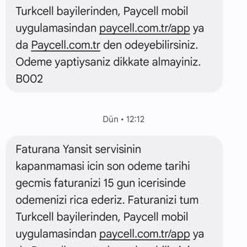 Paycell Faturaya Yansıt Limitimin Gerekçesiz Kapatılması Ve Mağduriyetim
