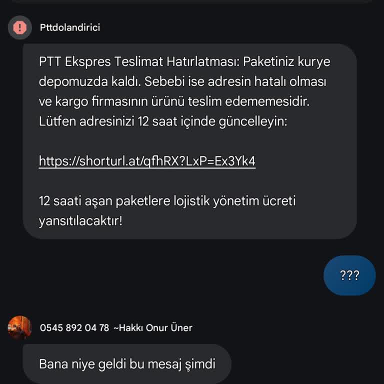 Siparişim Olmadan Gelen Şüpheli Kargo Mesajı Mağduriyeti
