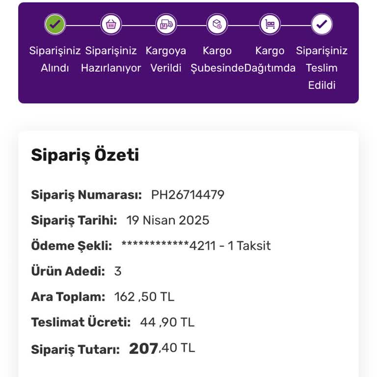Siparişimin Hazırlanma Süreci Gereğinden Fazla Uzadı