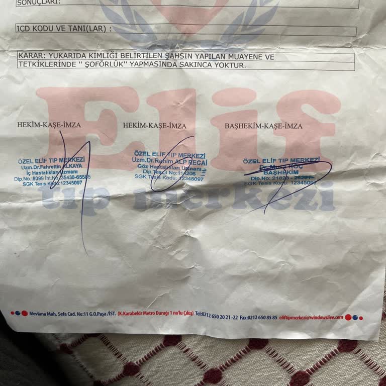 Özel Elif Tıp Merkezi Gaziosmanpaşa Sonuçları Enabız'a Tanımlamıyor