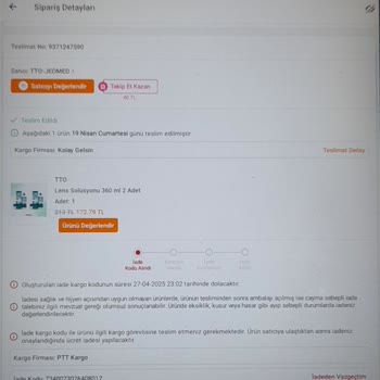 Eksik Gönderilen Sipariş Ve Çözülmeyen Sorun