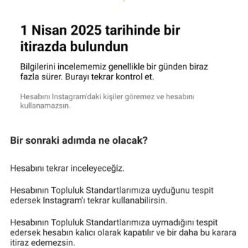 Instagram Hesabım Gerekçesiz Kapatıldı, İtirazıma Cevap Verilmiyor