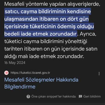 İade Ve Müşteri Hizmetlerinde Yaşanan Sorunlar Nedeniyle Mağduriyet