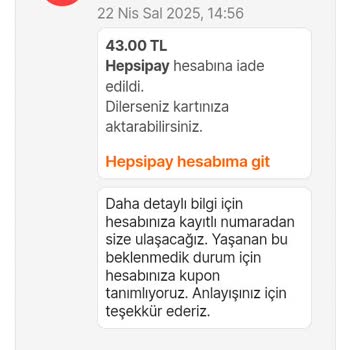 Sipariş İptali Sonrası Kazanılan Puanların Kullanılamaması Hakkında Şikayet
