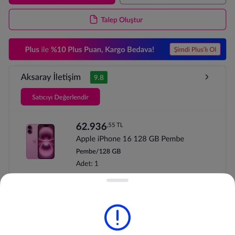 Pazarama Üzerinden Alınan İphone İçin Fatura Sorunu Ve İlgisizlik