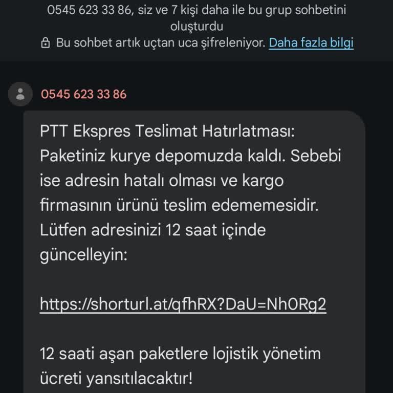 PTT Ekspres Adıyla Sahte Mesaj Ve Kişisel Veri Endişesi