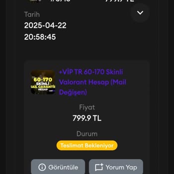 Hesabım Teslim Edilmedi, İletişim Kurulamıyor