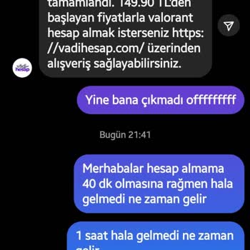 Hesabım Teslim Edilmedi, İletişim Kurulamıyor