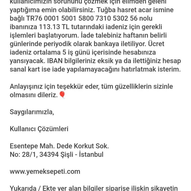Eksik Para Üstü Ve Yetersiz Müşteri Desteği