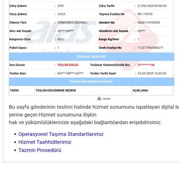Kargom Başkasına Teslim Edildi, Şube Telefonları Yanıtsız Kalıyor