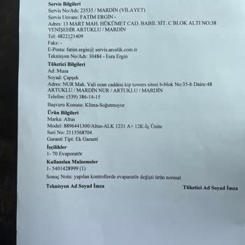 Sürekli Tekrarlayan Klima Arızasına Çözüm Bulunmuyor