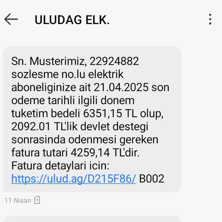 Elektrik Faturasında Hatalı Tutar Ve İletişim Sorunu Nedeniyle Mağduriyet