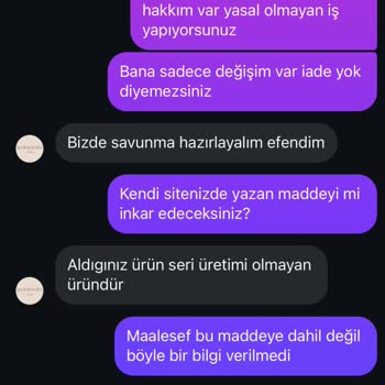 Aldığım Etek Hatalı İade Hakkım Engelleniyor Müşteri Hizmetleri Ulaşılmaz