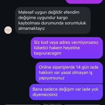 Aldığım Etek Hatalı İade Hakkım Engelleniyor Müşteri Hizmetleri Ulaşılmaz