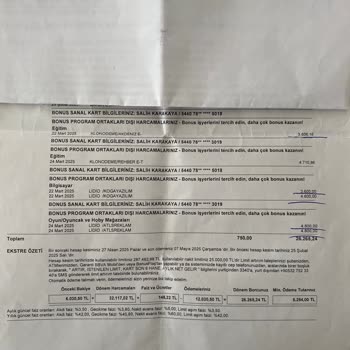 Garanti Bankası Kredi Kartımdan Bilgim Dışında Yapılan Yüksek Tutarli Sanal Kart Harcaması Ve Yetersiz Destek