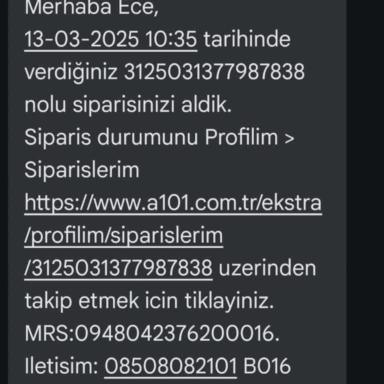 A101 Online Siparişim Zamanında Teslim Edilmedi Ve Bilgilendirme Yapılmadı