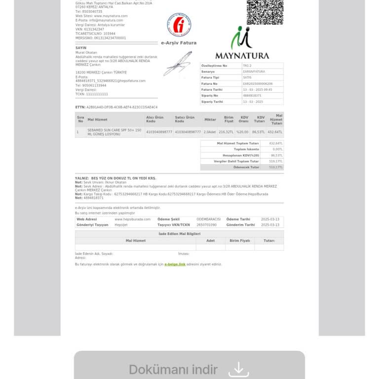 Aldığım Güneş Losyonları Orijinal Değil, Kötü Kokulu Ve İade Talebim Var