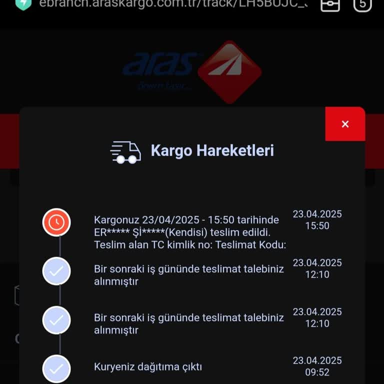 Kargom Teslim Edilmediği Halde Teslim Edilmiş Gösterildi