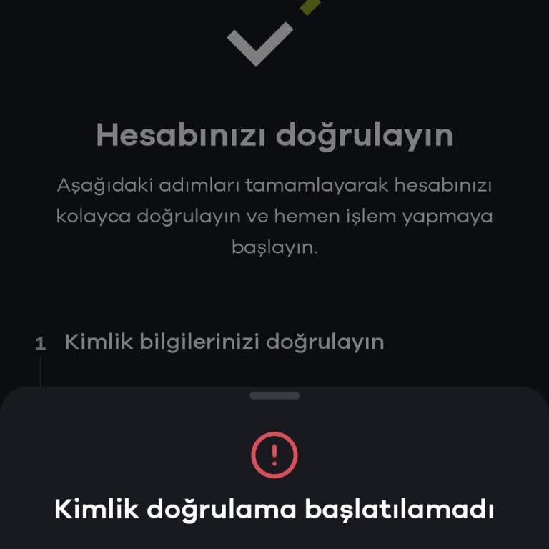 Kimlik Doğrulama Hatası Nedeniyle İşlem Yapılamıyor