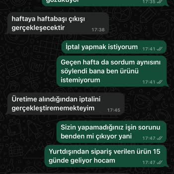 Siparişimde Belirsizlik Ve İletişim Eksikliği Yaşadım