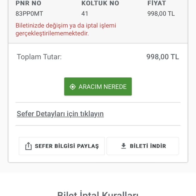 Deprem Nedeniyle Otogara Ulaşamadım, Bilet Ücretimin İadesini Talep Ediyorum