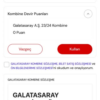 Devir Puanlarım Kombine Yenilemede Görünmüyor