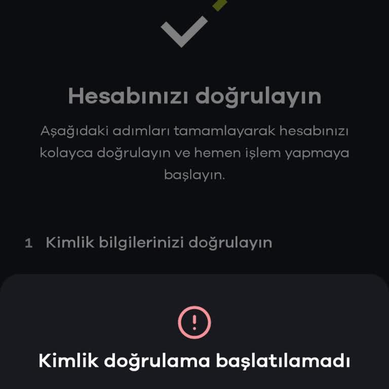 Doğrulama Hatası Nedeniyle Hesaba Erişemiyorum