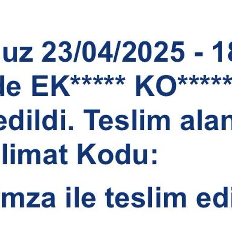 Teslim Edilmeyen Kargom Mobil İmzayla Teslim Gözüküyor
