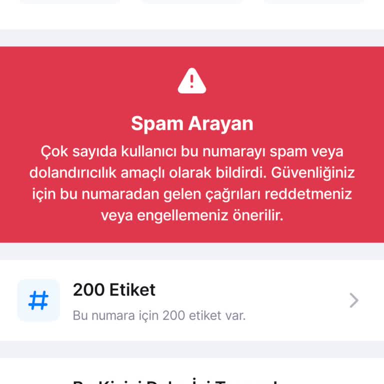Bilinmeyen Numara İle Resmi Kurum İzlenimi Veren Şüpheli Arama
