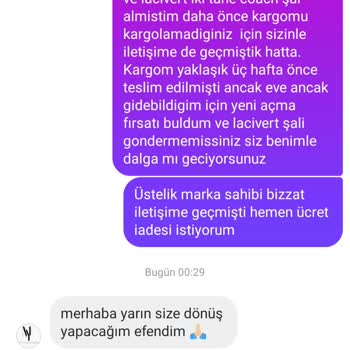 Eksik Gönderilen Ürün Ve İade Sorunu Yaşıyorum