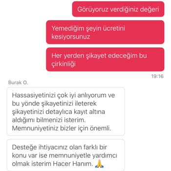 Yanlış Gelen Siparişin Telafisi Yeterli Olmadı