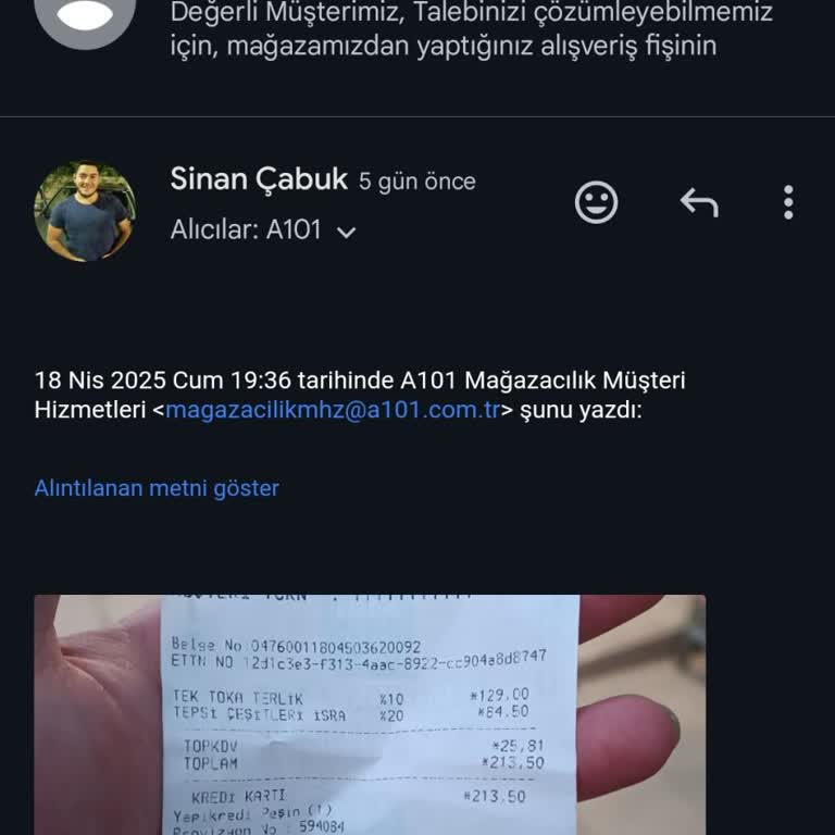 A101 Şubelerinde İade Sürecinde Sorun Yaşıyorum