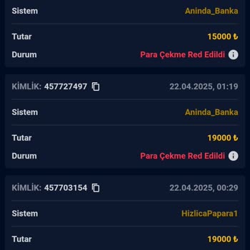 Çekim Talebim Sürekli Reddedildi, Canlı Destek Yanıt Vermiyor