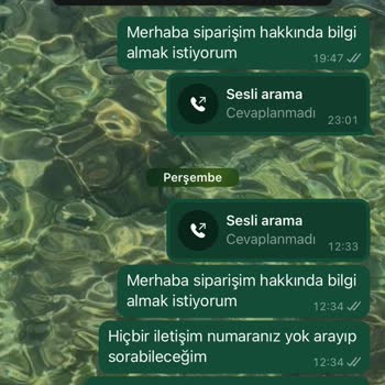 Sipariş Takibi Ve İletişim Sorunu Yaşadım