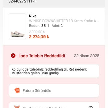 In Street İade Edilen Ürün Eksik Geri Gönderildi, Mağduriyetimin Giderilmesini Talep Ediyorum