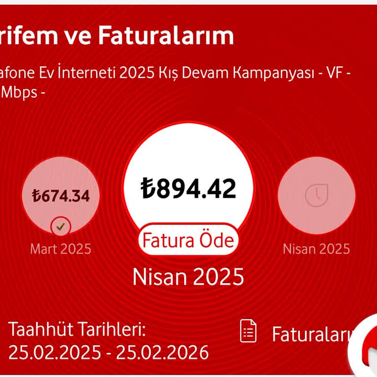 Vodafone Taahhüt Yenilemesi Sonrası Hatalı Faturalandırma Ve Mağduriyet