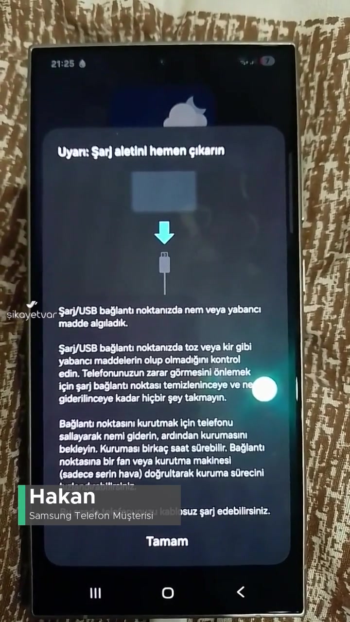 Samsung Nem Sorunu Yüzünden Telefonu Şarj Edemiyorum! videonun kapak resmi